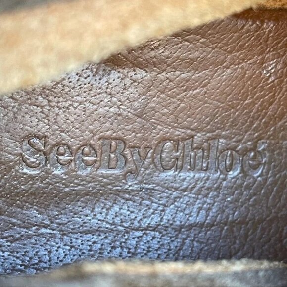 See by Chloe Janis Suede Belted Ankle Boots size 40/9.5 - Picture 14 of 14